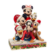 Disney Mickey Mouse & Friends Figurine Jim Shore Christmas 6" High Stone Resin image 1