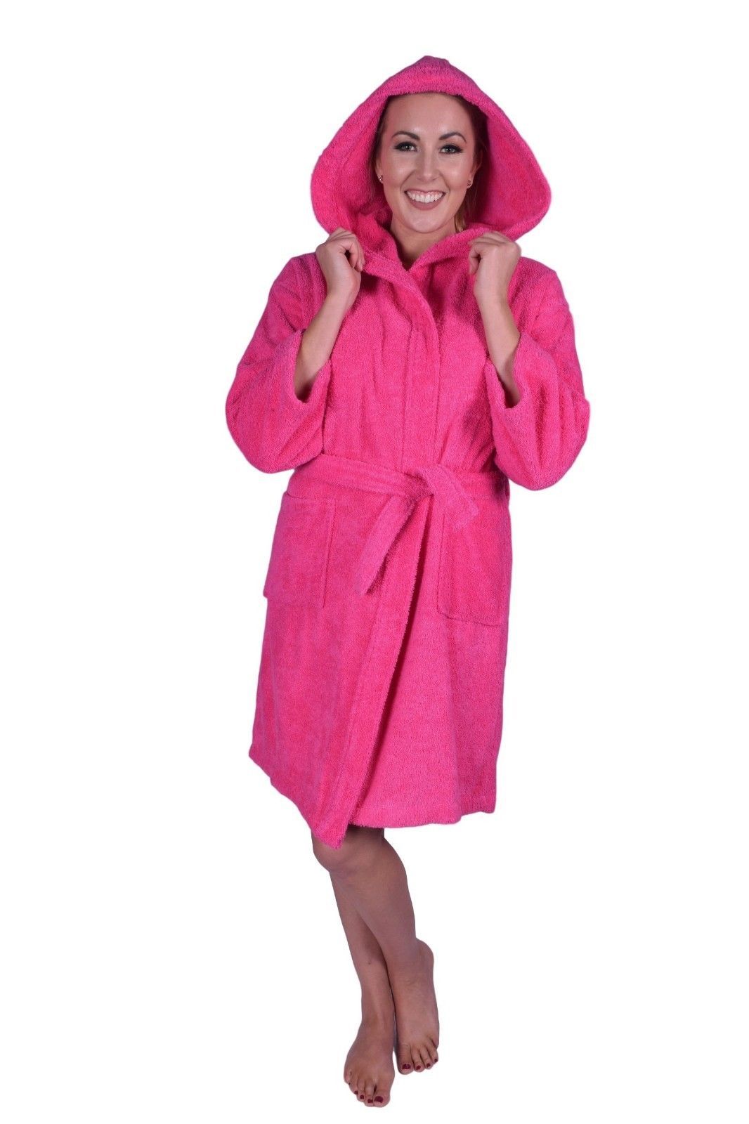 Puffy Cotton Teen / Petite Unisex Hoodie Bathrobe 100 Natural Soft