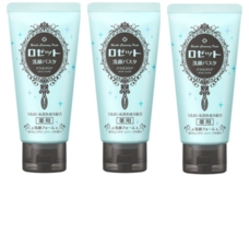 ROSETTE Cleansing Paste 120g ACNE CLEAR Face Wash From Japan 3pcs Set - $37.51