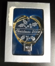 Mikasa Christmas Ornament 2000 Christmas Heart Gold Cord Hanger Original Box - $12.99