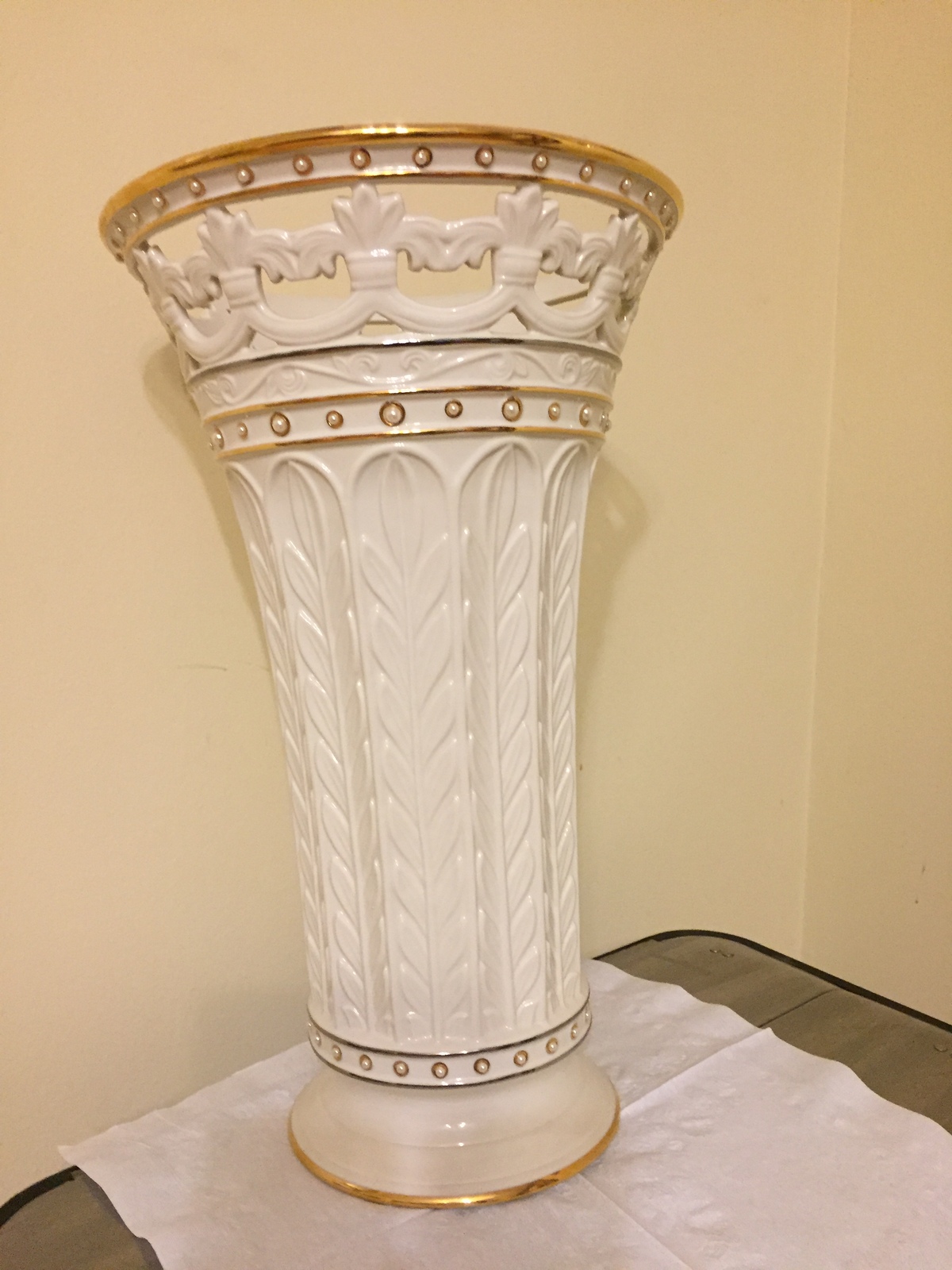 Large Ivory Lenox Vase - Lenox