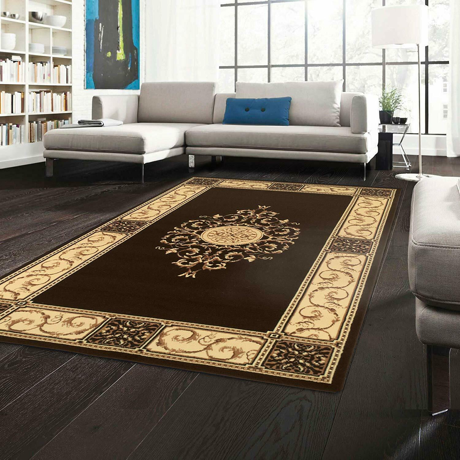 Carpet Area Rug 4' x 6' Traditional Ornate Earth Tones Egyptian Regal Bohemian Area Rugs