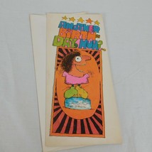 Birthday Card Vintage Large 11.5" x 5" Gibson Studio Humor with Envelope Bornday - $5.00