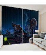 3D Foxes 123 Blockout Photo Curtain Printing Curtains Drapes Fabric Wind... - $147.54+