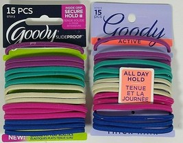2 Packs of Goody Secure Hold  Elastics Hair Ties Multicolor 30 total #07513 - $8.99
