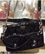 COACH Black Patent Leather Double Crossbody + Handbag - $247.49