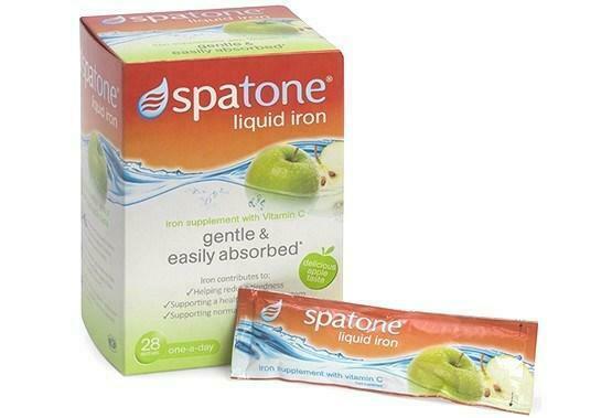 spatone apple liquid iron supplement & vitamin c 25ml sachets x 28