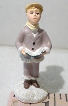 Avon Victorian Holiday Treasures Figurine 2002 Boy Child Caroling in the... - $9.78