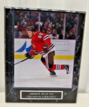 Andrew Shaw Chicago Blackhawks 10 1/2 x 13 Black Marble Plaque With 8x10... - $12.50