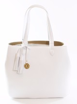 DKNY Donna Karan Vintage Style Leather White Shoulder Bag Medium Handbag - $282.38