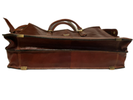 Vintage Tony Perotti Men Briefcase Brown Leather Bag Italy Shoulder Messenger image 11