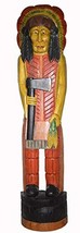 AXE Cigar Indian HUGE Hand Crafted Wooden Sculpture cowboys horseshoes shotgun o - $79.19