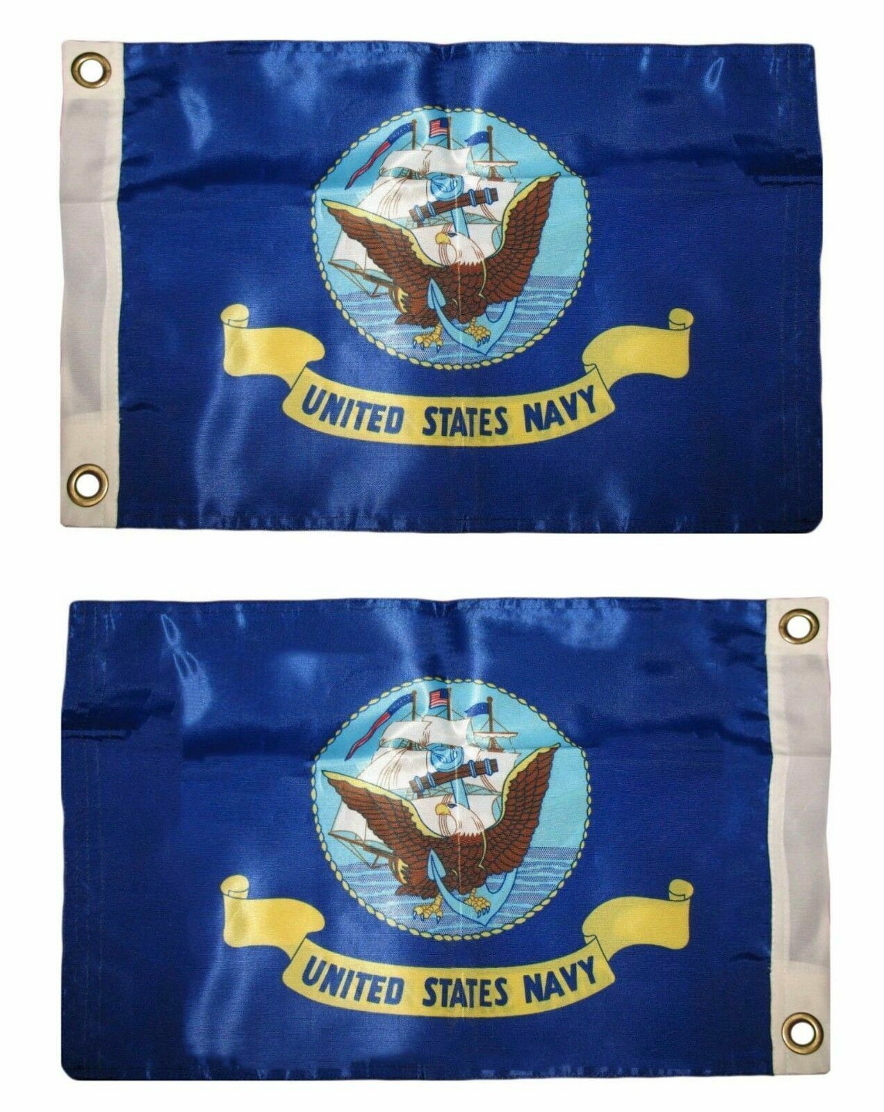 12X18 Us Navy Emblem Flag Double Sided Nylon Outdoor Boat Flag Heavy ...