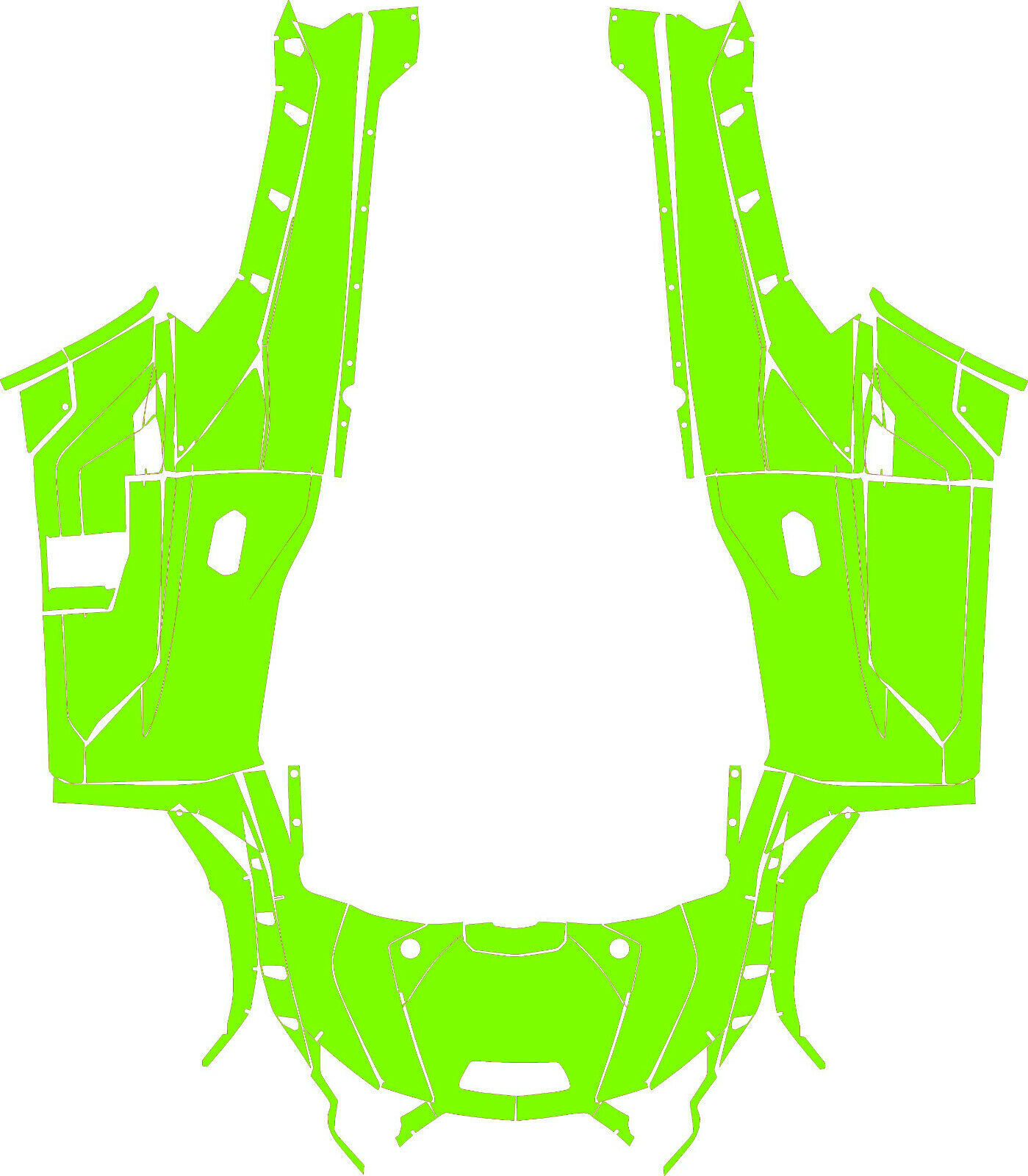 2019+ Kawasaki Teryx KRK 1000 2 Door Decal Graphic Kit Wraps Vector