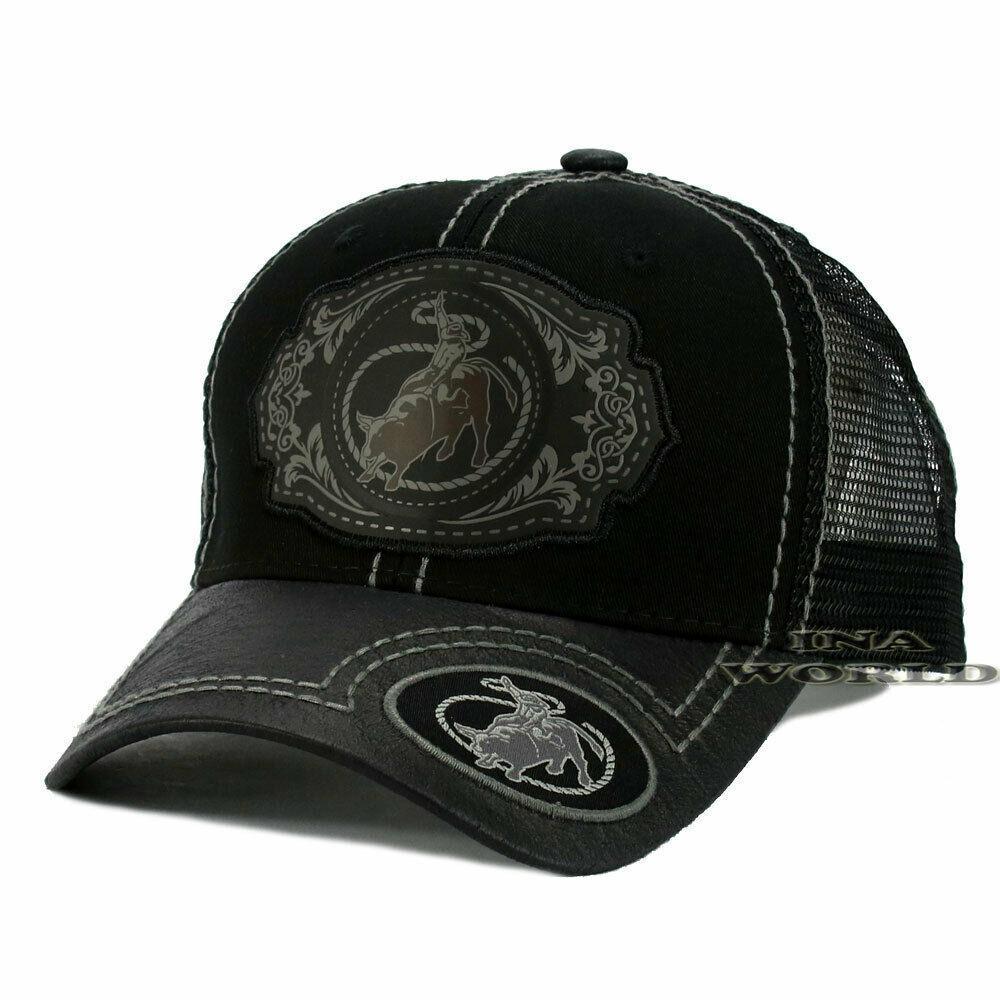 RODEO COWBOY Hat Western Style Trucker Mesh Back Snapback Baseball Cap ...