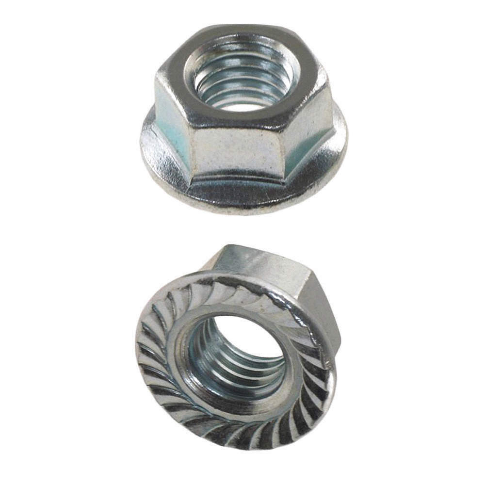 1/4"20 Hex Flange nuts serrated Stainless steel 188 (A2) Hex Nuts
