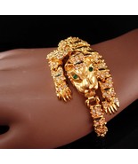 Statement Panther bracelet - BIG Cat leopard bracelet - rhinestone vinta... - $155.00