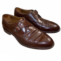 Johnston & Murphy Mens Sayer Brown Leather Monk Strap Dress Shoes, Size 8 - $33.99