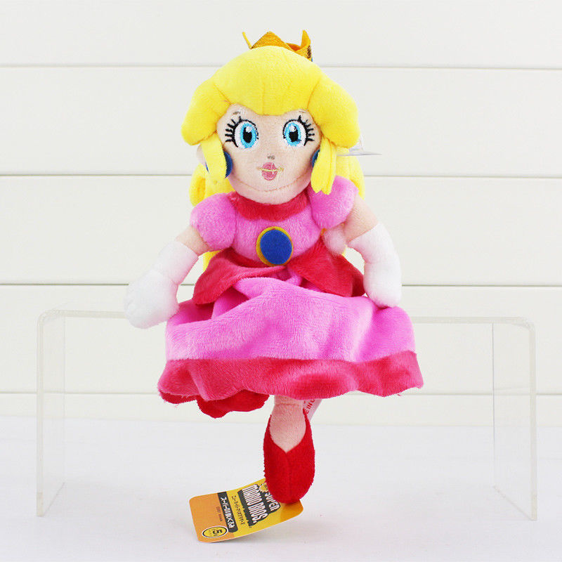 Super Mario Bros Princess Peach Plush Doll Kids Toys 20cm nintendo 64 zelda donk Developmental