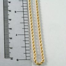18K YELLOW GOLD CHAIN NECKLACE, BRAID ROPE LINK 19.69 INCHES, MADE IN ITALY image 4