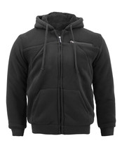 Men's Sherpa Lined Fleece Sweater Zipper Hoodie Jacket w/ Defect M image 1