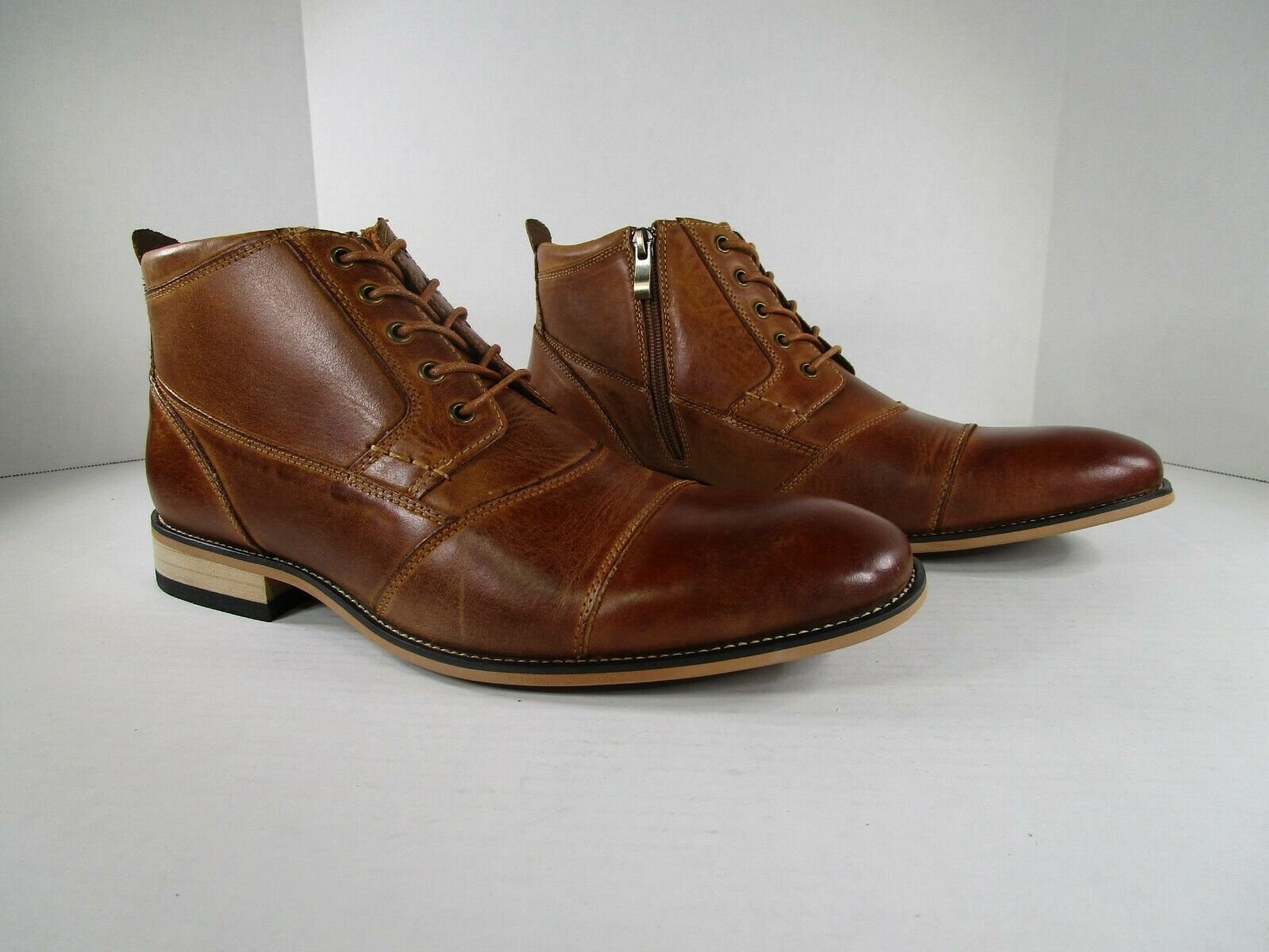 Kunsto Genuine Leather Ankle Boot U.S. Men's Sz 10.5 EU 44 Shoe 4902-01 ...