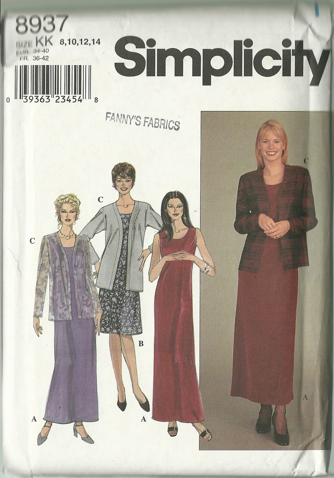 Primary image for Simplicity Sewing Pattern 8937 Misses Womens Dress Jacket Size 8 10 12 14 New