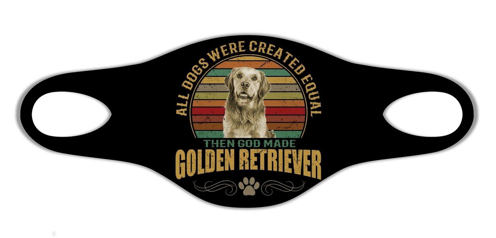 Golden Retriever Dog Cool Protective Wash Breathe Face Mask Pet Man Best Friend