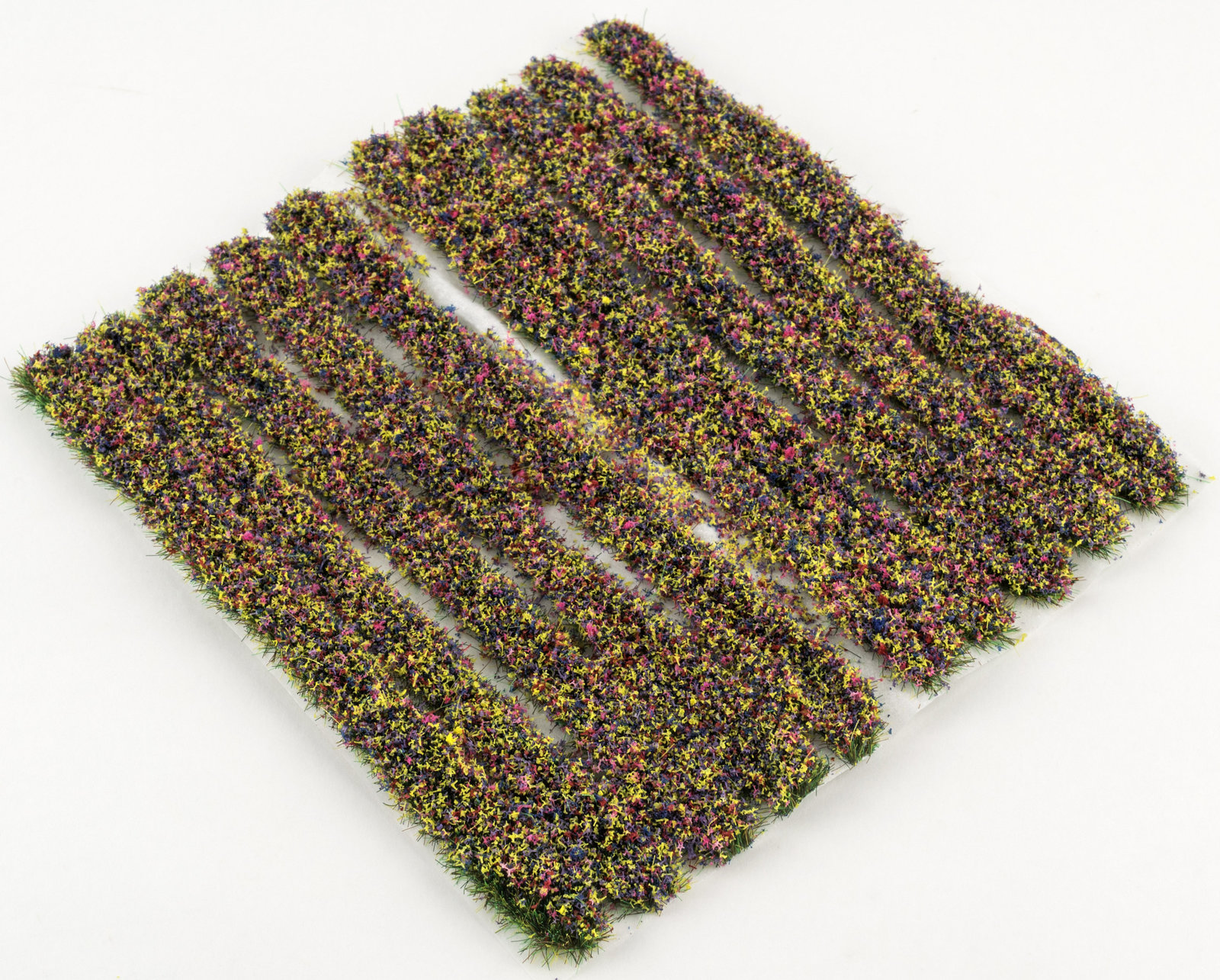 4mm Mixed Flower Static Grass Strips x 10 by WWS - Model Railway Diorama Scenery