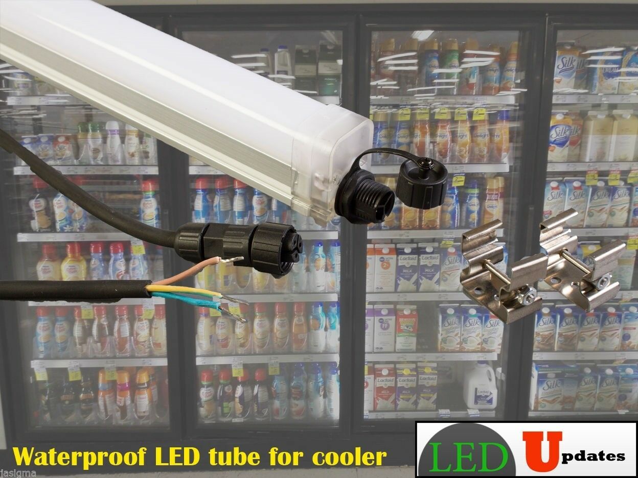 LEDUPDATES Walk in cooler 4FT TRI-PROOF 30W LED Tube Ceiling waterproof 3000LM