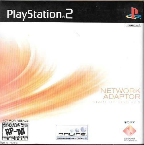 Sony Playstation 2 PS2 Network Adapter StartUp Disc V2.5 Cables