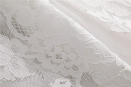 Off Shoulder Long Sleeve Lace Crop Top Bridal Crop Lace Top Plus Size image 4