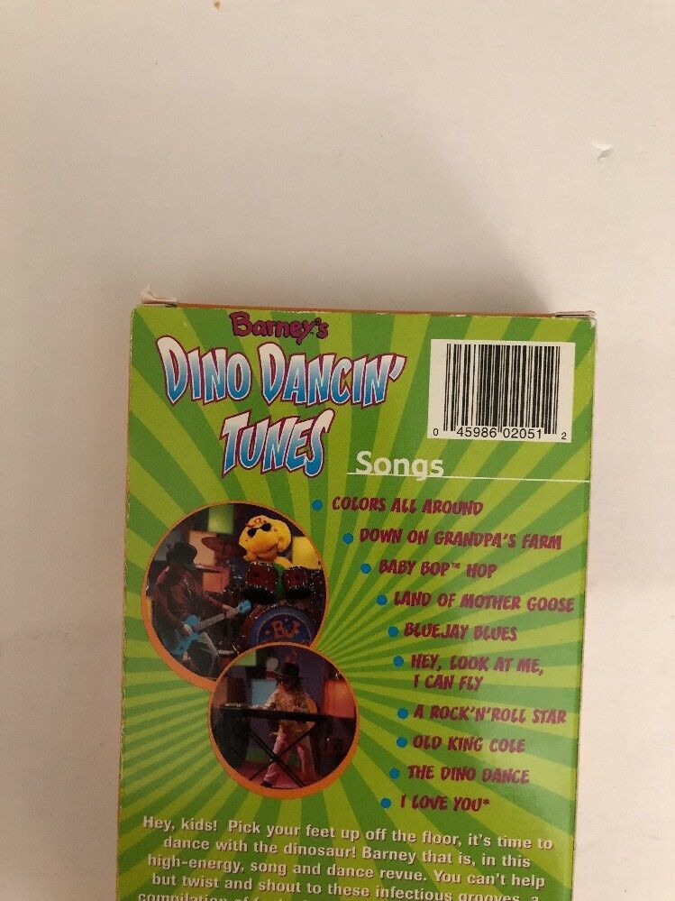 1 Barneys Dino Dancin Tunes Vhs 2000 Tested Rare Vintage Collectible Ship N 24hr Vhs Tapes 6330