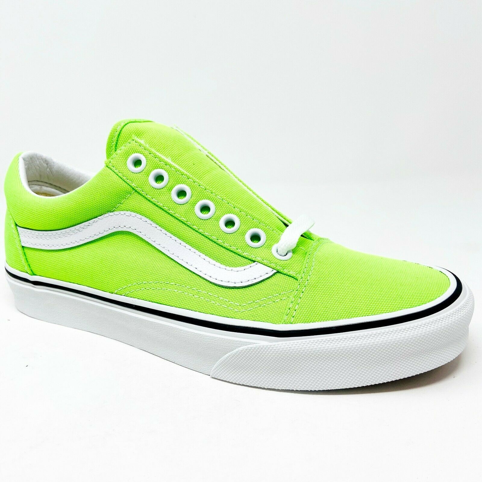 Vans Old Skool (Neon) Gecko Green True White Classic Womens Sneakers