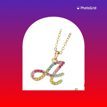 Rainbow Initial Necklace ( Initial A ) - $15.00