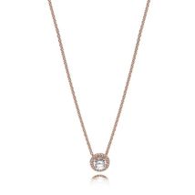 Genuine Pandora Rose Classic Elegance Necklace, Clear Cubic Zirconia 386... - $139.95