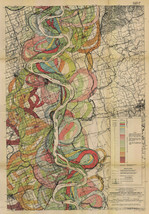 Sheet 3 - 1944 Harold Fisk Map Mississippi River Meander Belt Alluvial Valley - $13.81