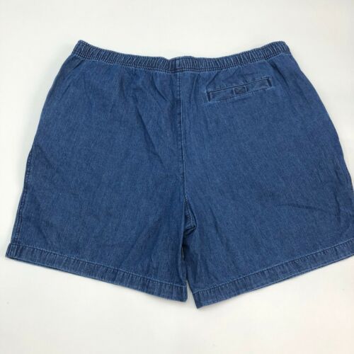 Faded Glory Jean Shorts Mens XL Blue Stretch Waist Slash Pockets Medium