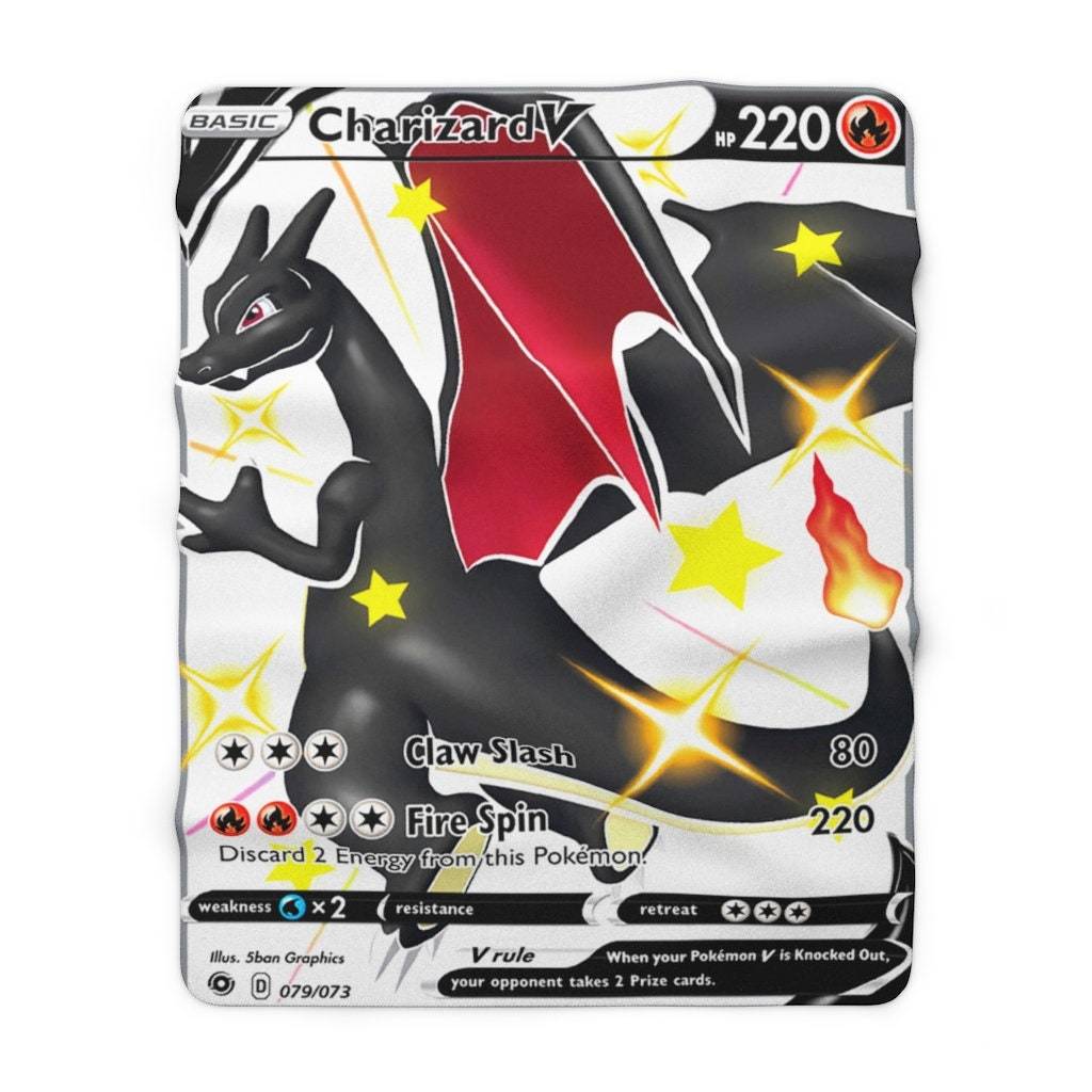 Rare Shiny Black Charizard V Pokémon Card and similar items