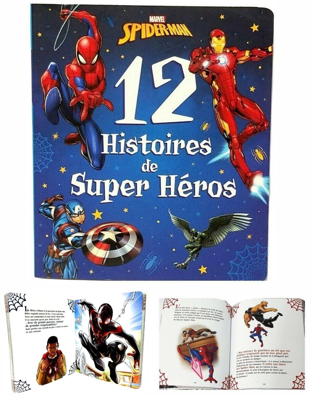 Primary image for Marvel SPIDER-MAN 12 Superhero Stories Comic Book (French Edition) 