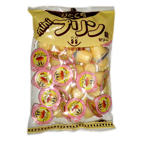 Yaokin mini Bite-size Pudding Jelly, Light taste, 30 cups in 1 bag, japan