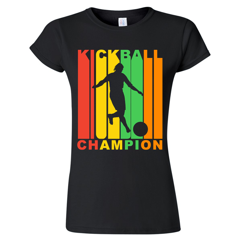 Retro 1970's Style Kickball Champion Silhouette Retro Shirt TShirts