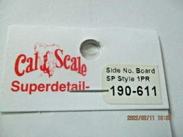 Cal Scale # 190-611 Side Number Board SP Style 1 Pair per Pack HO-Scale image 2