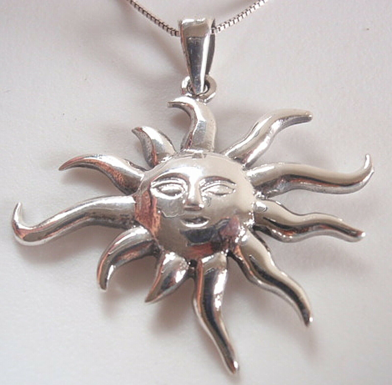 Blazing Piping Hot Sun Necklace 925 Sterling Silver el Sol