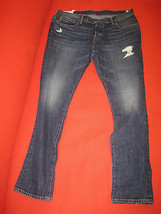 New Abercrombie &amp; Fitch Men Destroyed Super Skinny Dark Wash Jeans Sz 36... - $54.44
