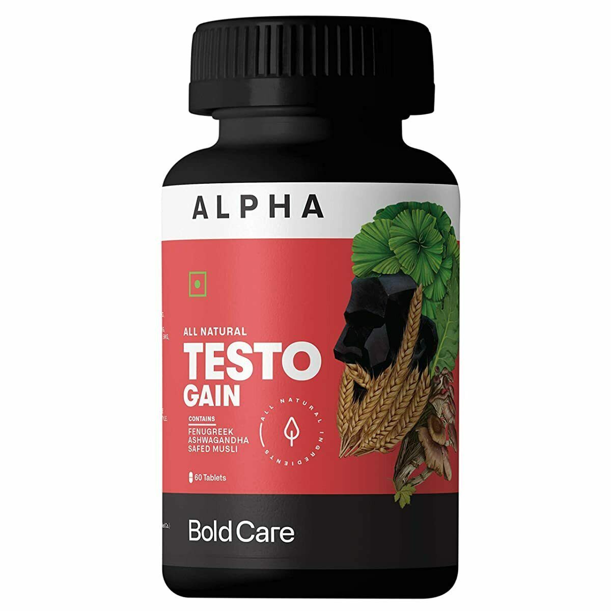 Bold Care Alpha Testo Gain-Natural Bodybuilding Supplements for Men 60 Tabs