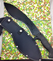 Machete 12 Inch Blade w/Sheath Hunting Survival Black Powder Carbon Stee... - $65.44