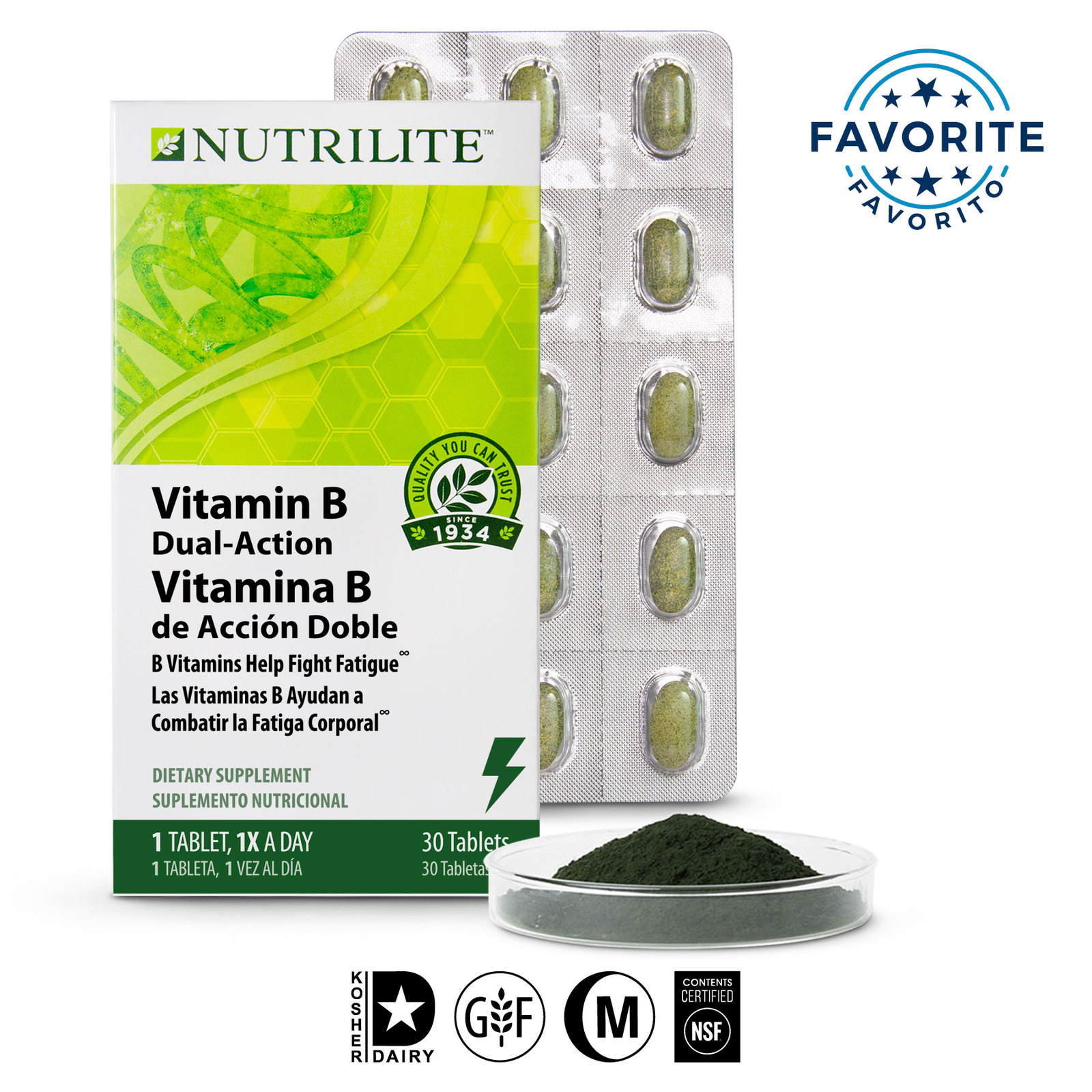 Nutrilite™ Vitamin B Dual-Action - 30 Tablets Pack (Help To Fight With ...