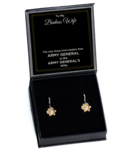 Ear Rings For Military Wife, Army General Wife Earring Gifts, Military Husband  - $49.95
