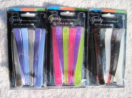 6 Goody Plastic 4 1/2" Sectioning Hair Clips Allergy Fasten Section Secure 2012 - $12.00